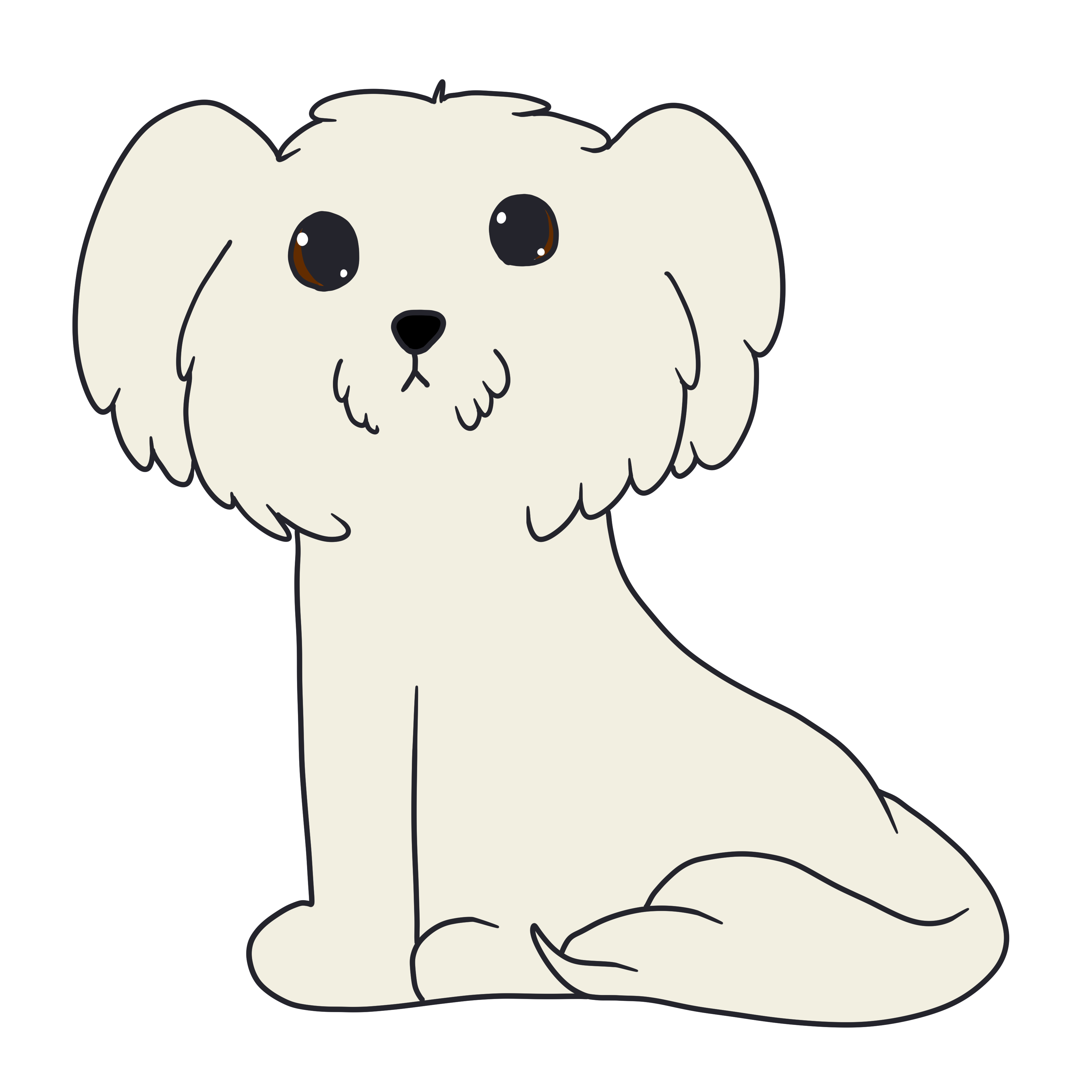 A simple cartoon rendering of one of my dogs!